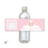 Dress Bridal Shower Bottle Label Pink White