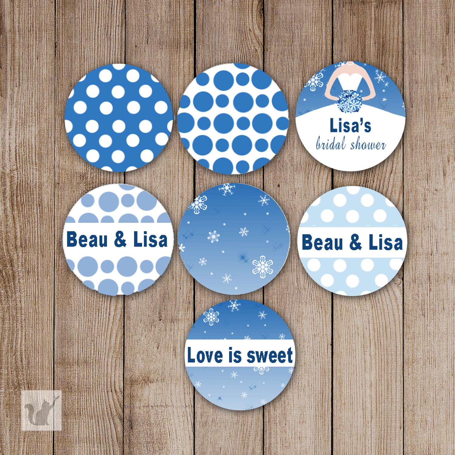 bridal-shower-small-candy-label-sticker-blue-dress-pink-the-cat for Free Printable Bridal Shower Cupcake Toppers Printables Bridal Shower Small Candy Label Sticker Blue Dress – Pink the Cat for Free Printable Bridal Shower Cupcake Toppers Printables