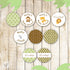 Green Jungle Candy Label Sticker Green Brown