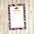 Gymnastic Thank You Card Blank Printable