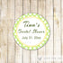 Green White Label Gift Favor Tag Birthday Bridal Shower