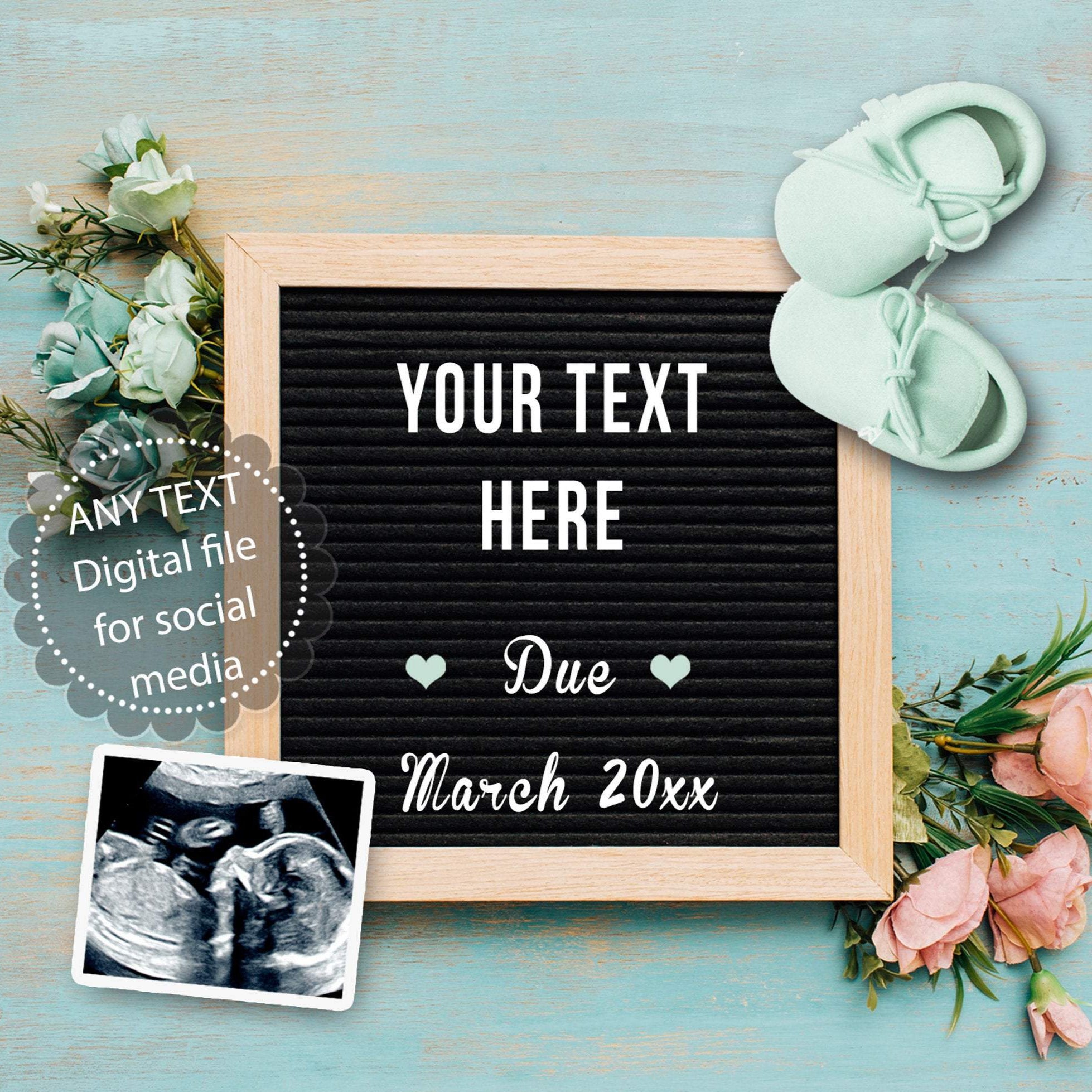 Pregnancy announcement digital file for social media personalized mint – Pink the Cat pregnancy-announcement-digital-file-for-social-media-personalized-mint-pink-the-cat