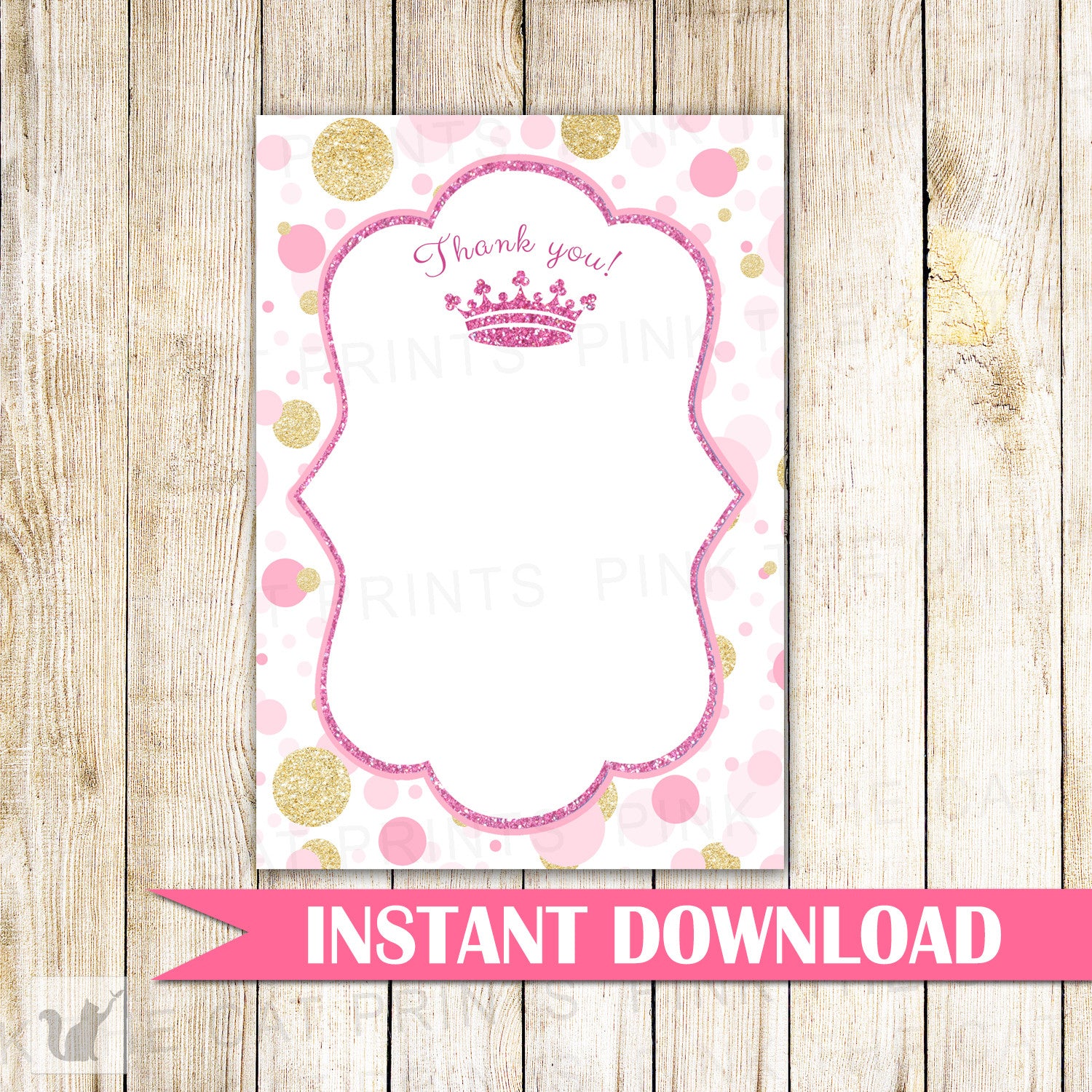 princess-thank-you-card-note-pink-gold-confetti-birthday-baby-shower-pink-the-cat for Free Printable Princess Thank You Cards Princess Thank You Card Note Pink Gold Confetti Birthday Baby Shower – Pink the Cat for Free Printable Princess Thank You Cards