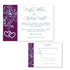 Diamond wedding invitation purple (set of 100)