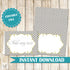 Grey Buffet Food Label Wedding Place Seating Name Card Birthday Baby Shower