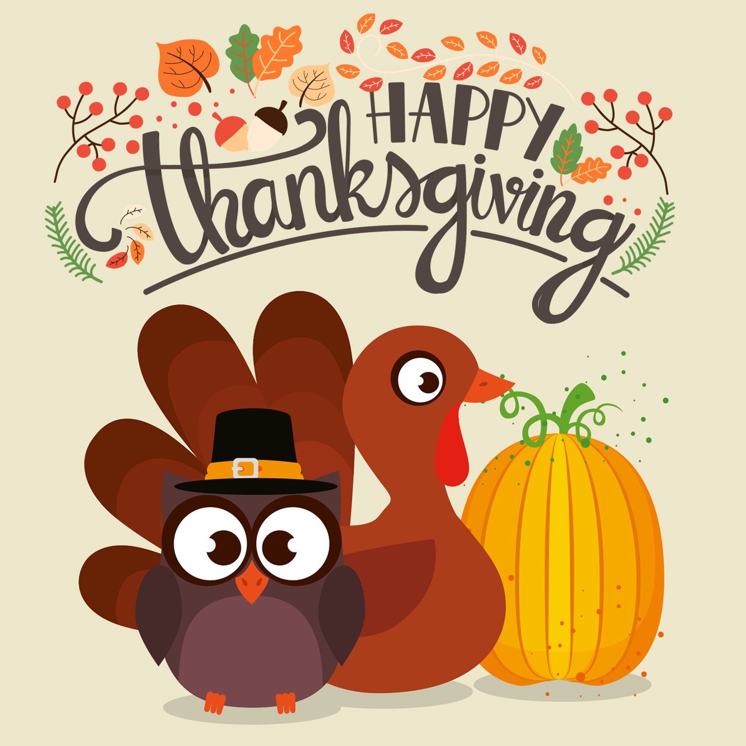 Happy thanksgiving greeting card