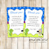 Dragon knight thank you card boy baby shower birthday printable