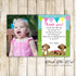30 thank you cards puppy kids girl birthday with photo