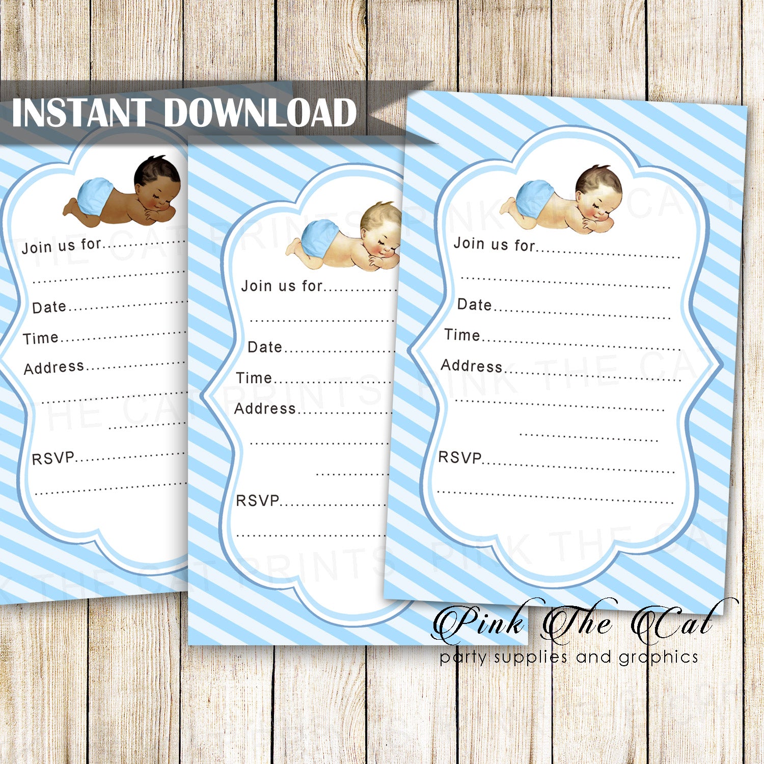 Fill in the blank baby sale shower invitations
