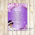 Princess invitation baby shower african american purple printable