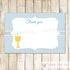 Communion Blank Thank You Card Chalice Blue Printable