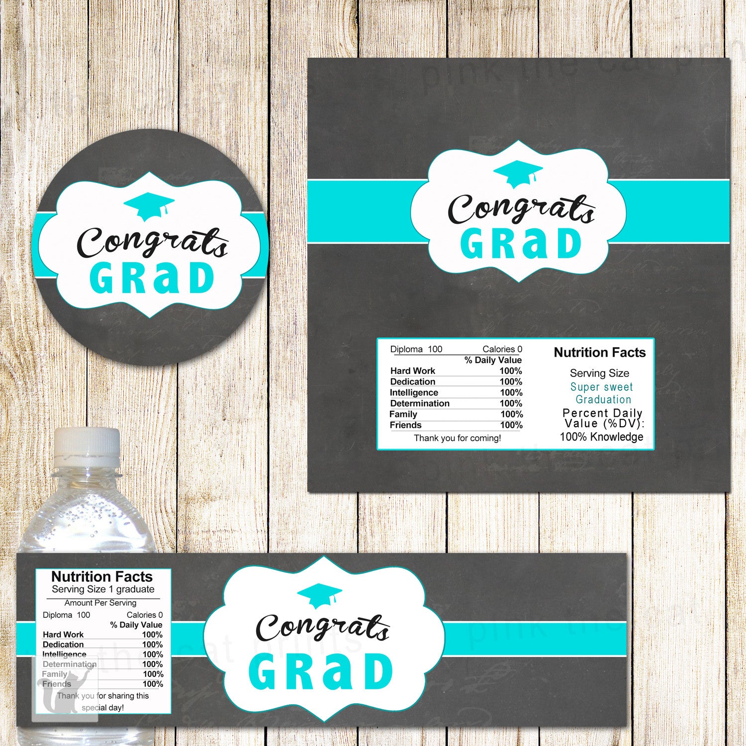FREE PRINTABLE FILES FOR A GRADUATION PARTY – Pink the Cat
