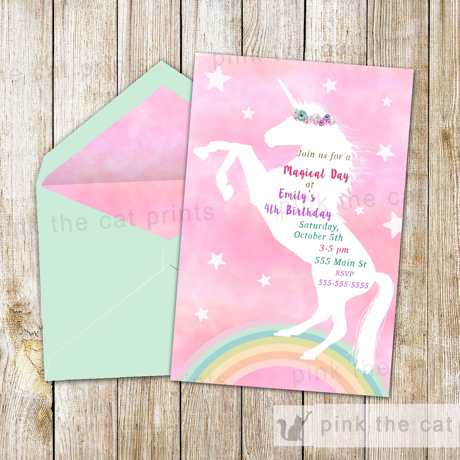 FREE PRINTABLE UNICORN INVITATIONS