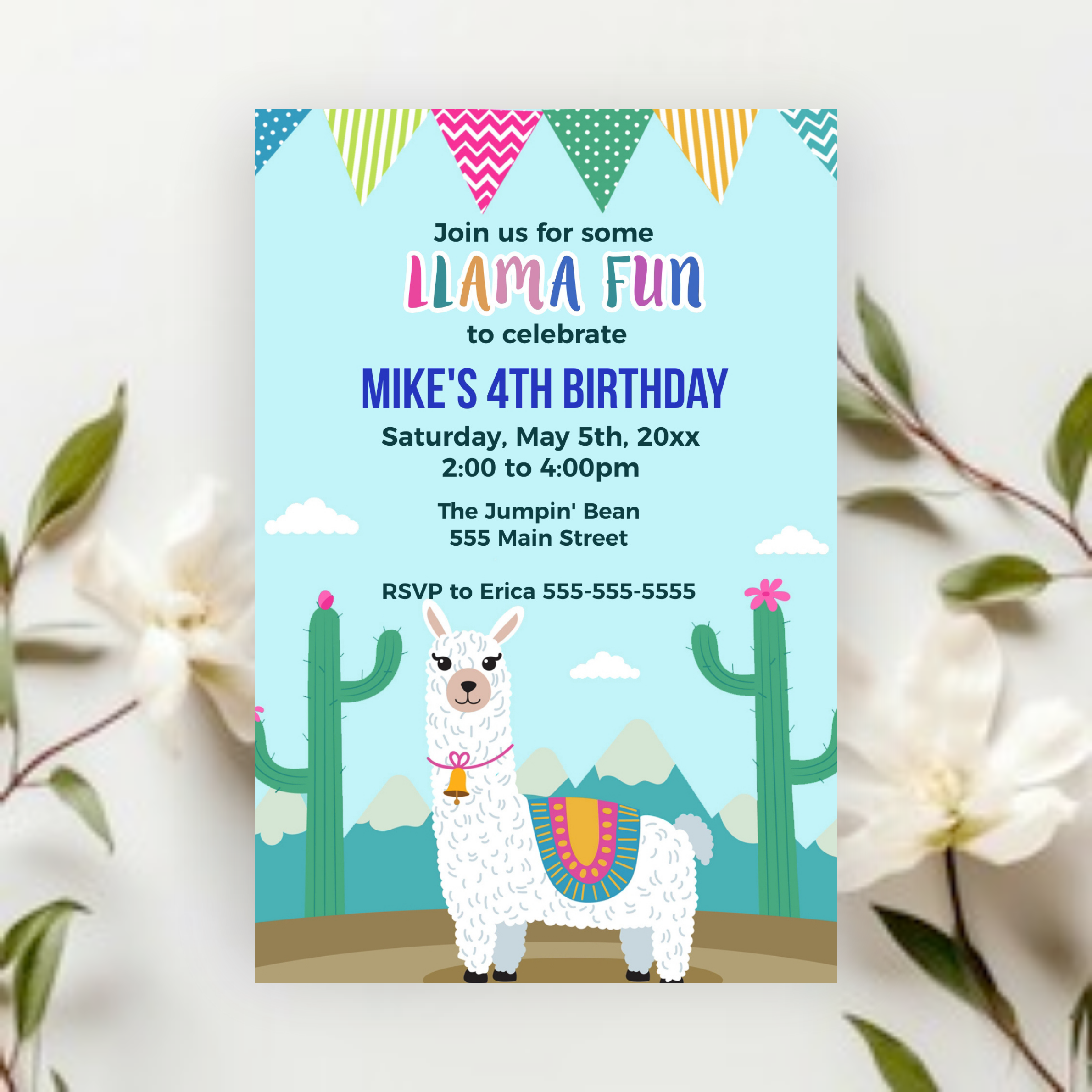 Alpaca Fun Invitation for Kids