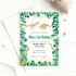 Dinosaur wild green gold invitation printable