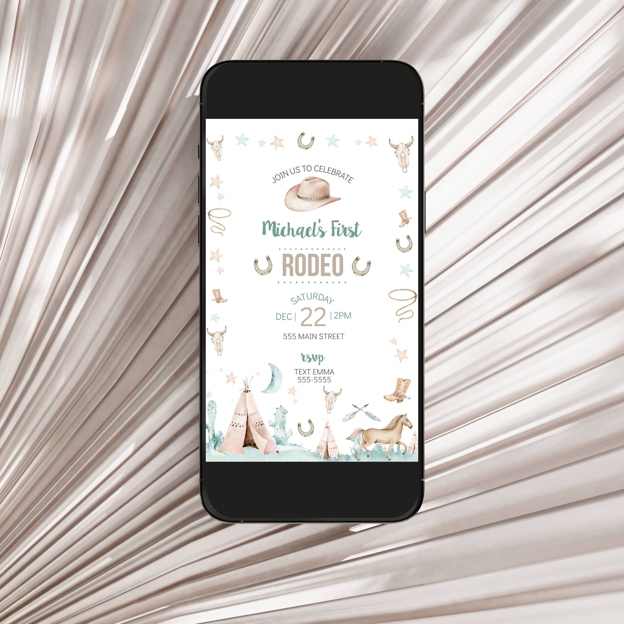 Rodeo birthday invitation