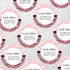 Pink black animal print address labels