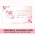 Hairbow bowtique business card printable