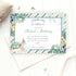 Turtle thank you card blue green