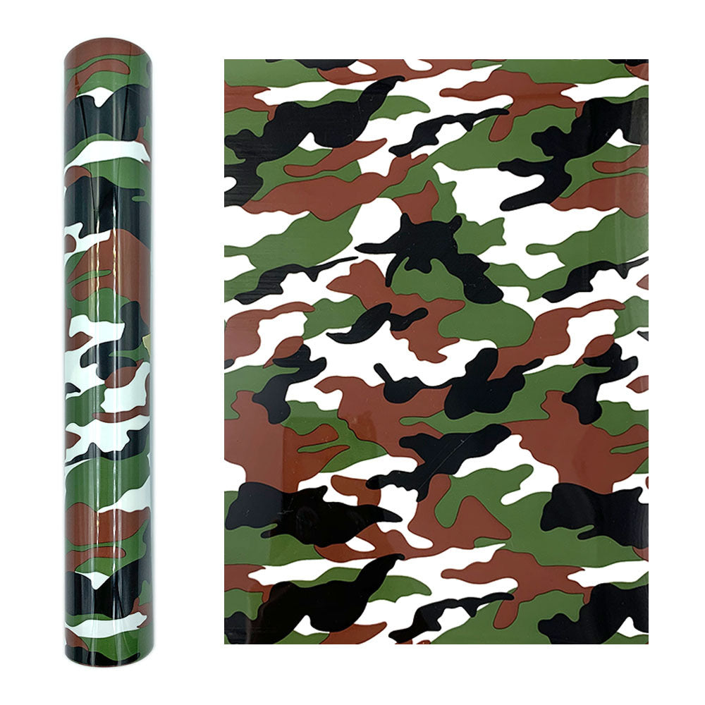 Camouflage Leopard Print Heat Transfer HTV Lettering Film Paper