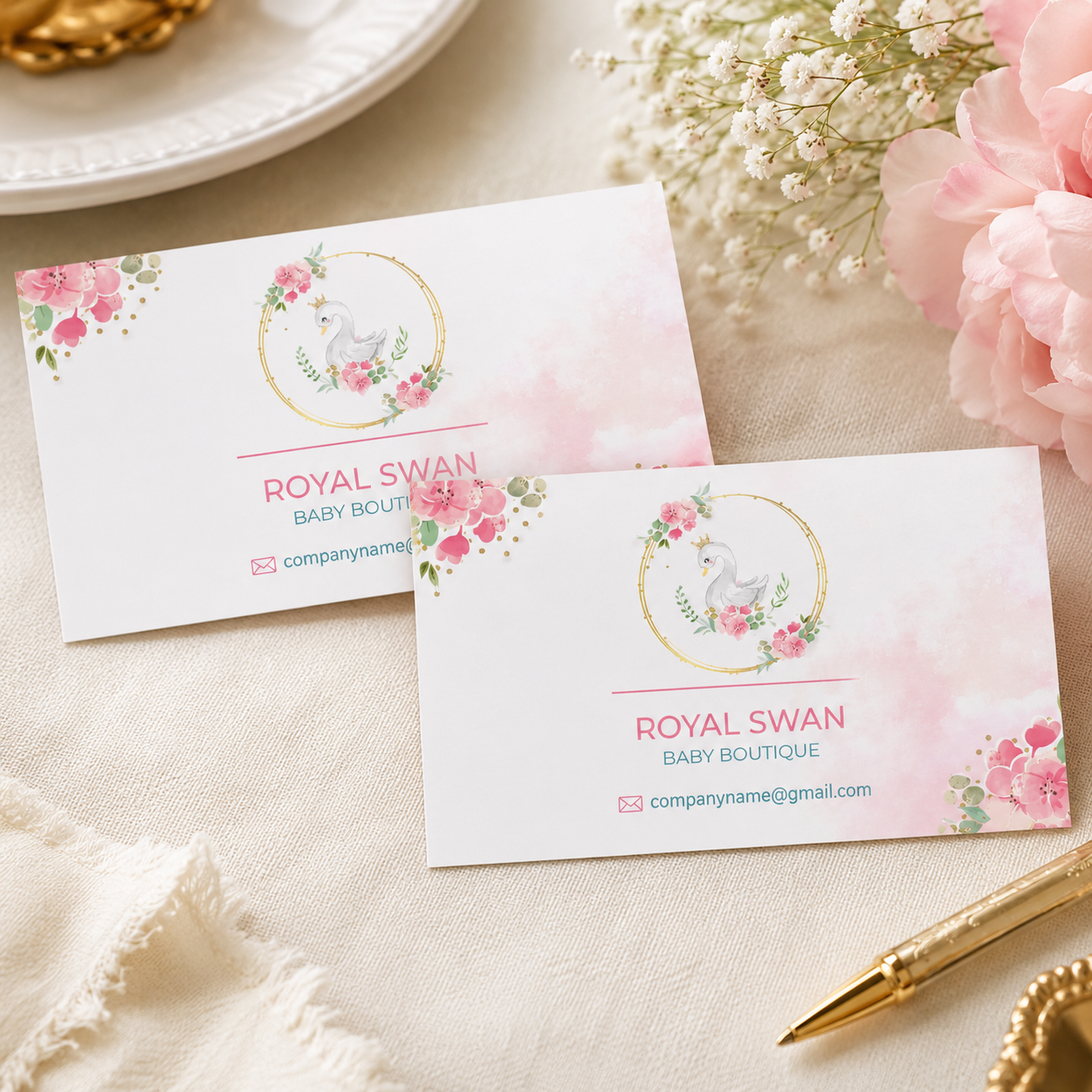 Swan business card printable