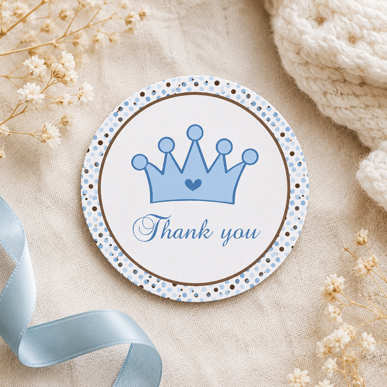 Prince blue brown stickers (set of 70)