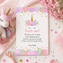 Unicorn Face Pink Purple Thank You Card Printable