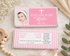 Pink Photo Girl Baptism Christening Communion Candy Bar Wrapper