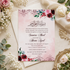 Walima nikah wedding invitations red roses