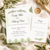 100 Wedding Invitations Greenery & RSVP Cards