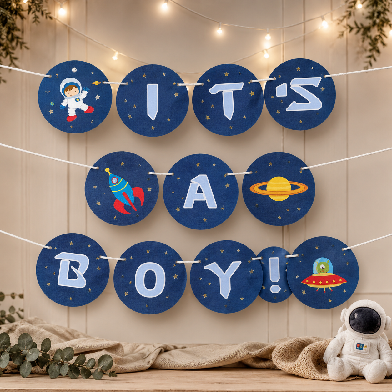 Astronaut Space Banner Baby Shower