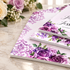 Wedding welcome sign floral purple romantic