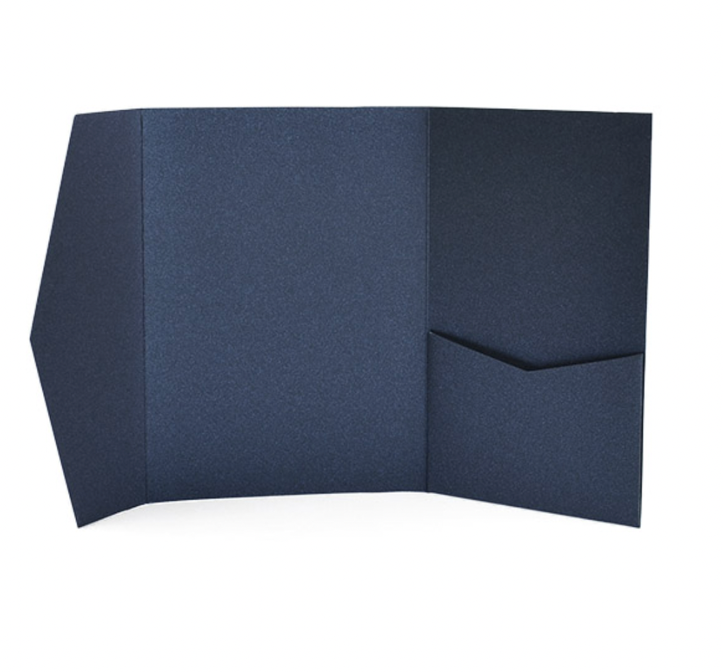A7 Pocket envelope metallic dark blue #176