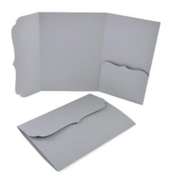 A7 Bracket Up Laser Pocket Invitation Colors Available