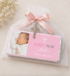 Girl baptism candy wrapper pink and silver printable