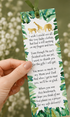 Safari Jungle Bookmark Green Gold Printable