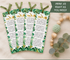 Safari Jungle Bookmark Green Gold Printable