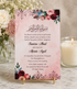 Walima nikah wedding invitations red roses