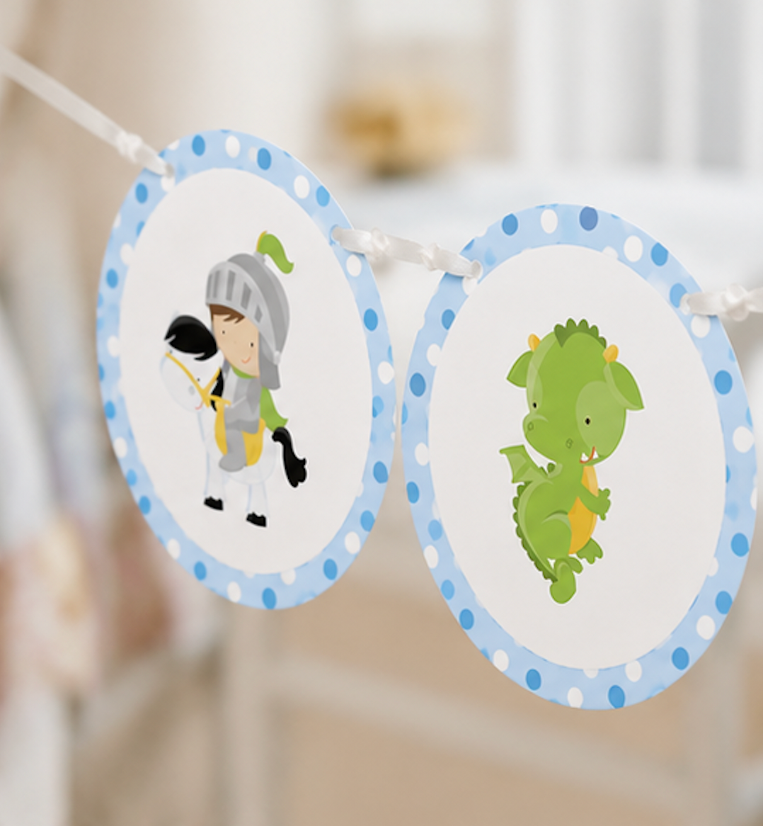 Dragon Knight Baby Boy Shower Banner
