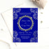 Royal blue and silver wedding invitations