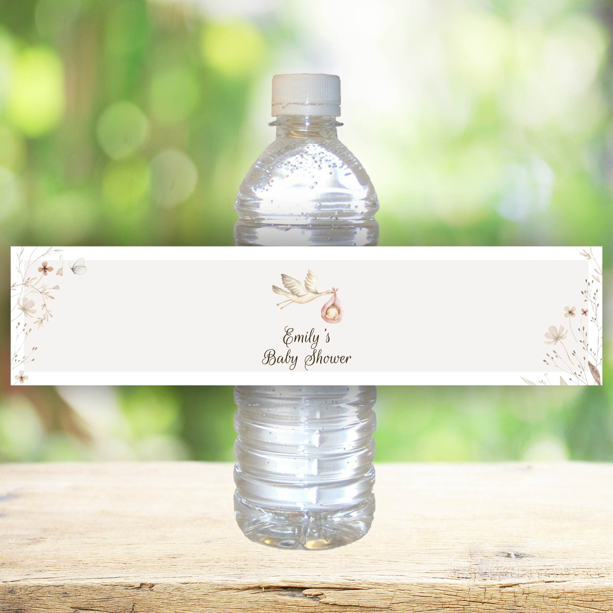 Stork Gender Colors Bottle Label Printable