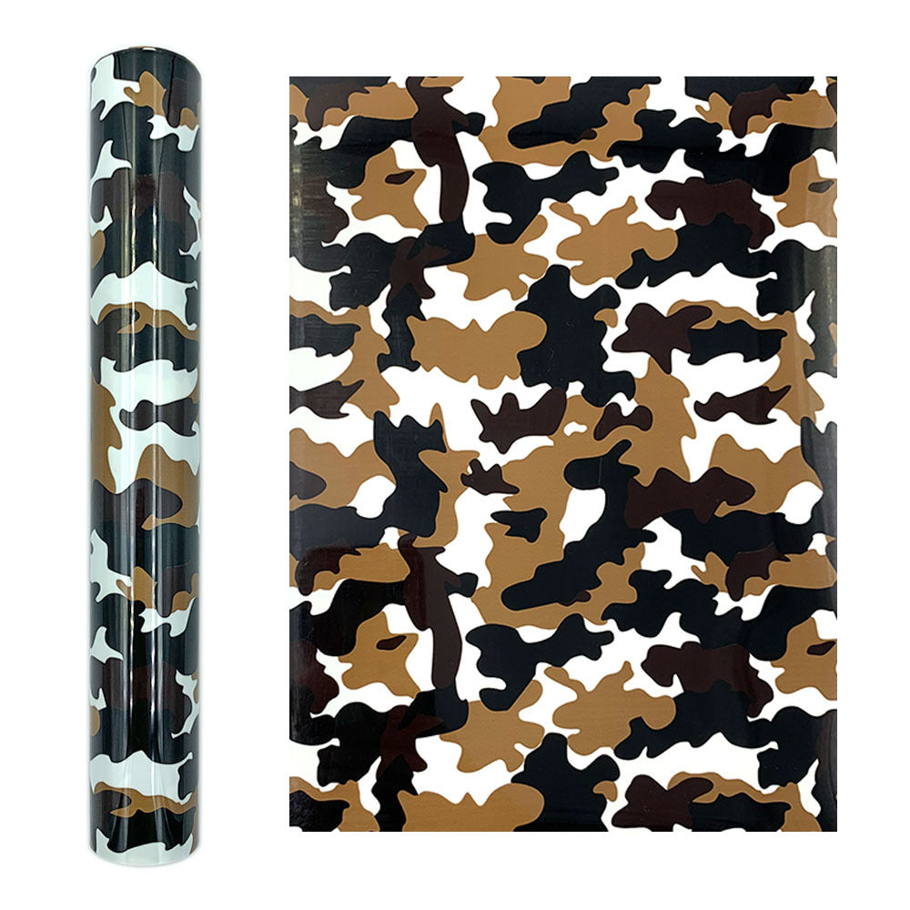 Camouflage Leopard Print Heat Transfer HTV Lettering Film Paper