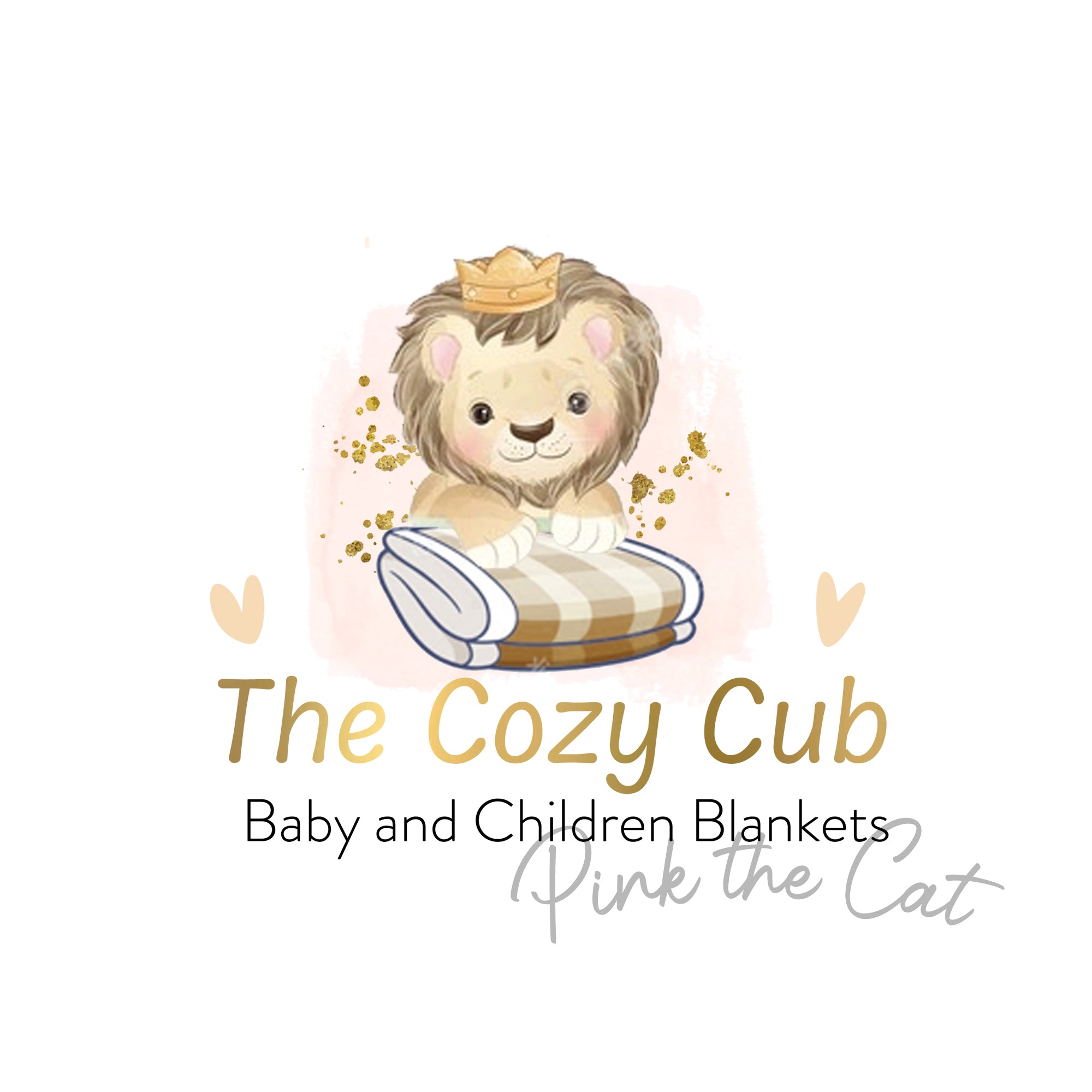 Lion cub with blanket logo design