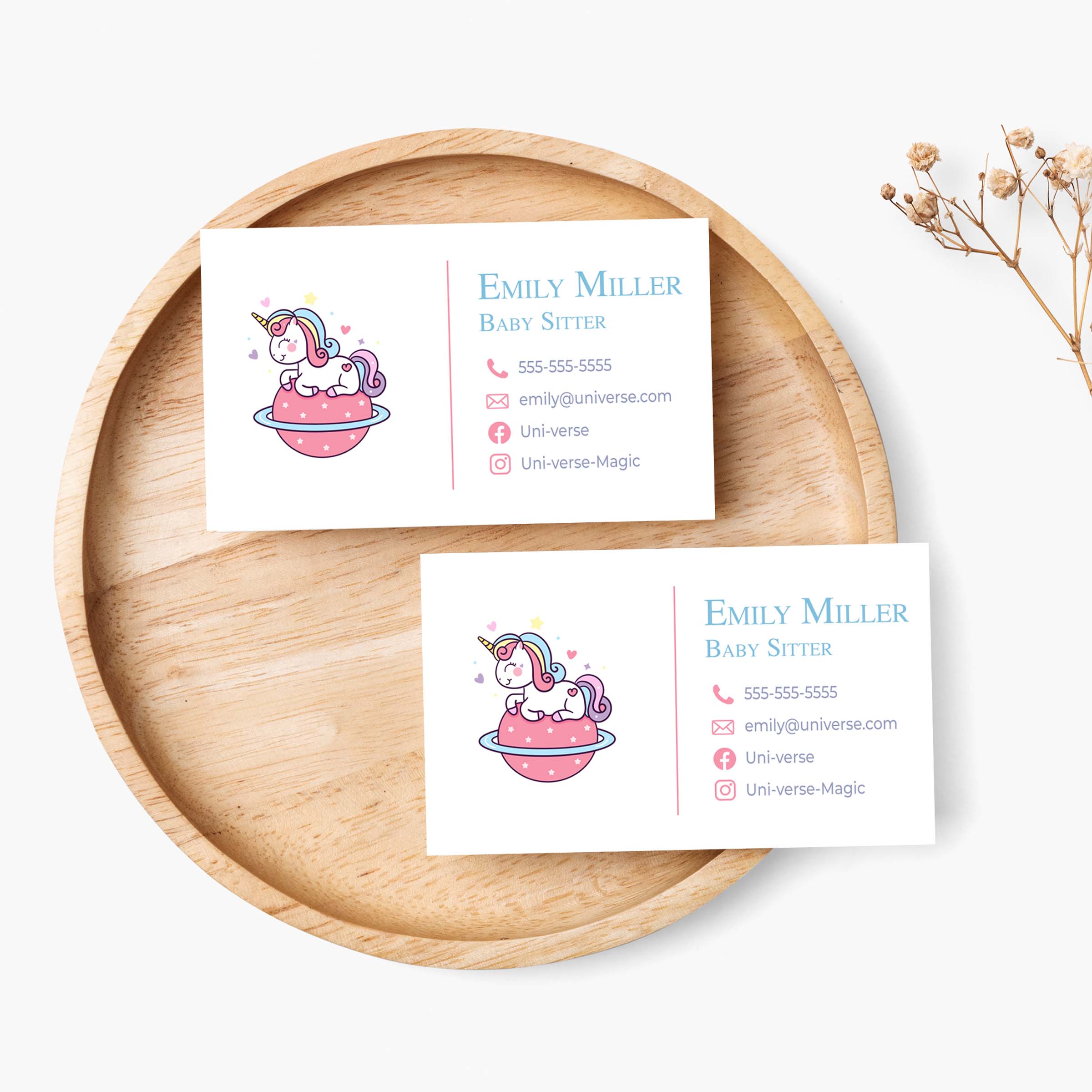 Unicorn business card