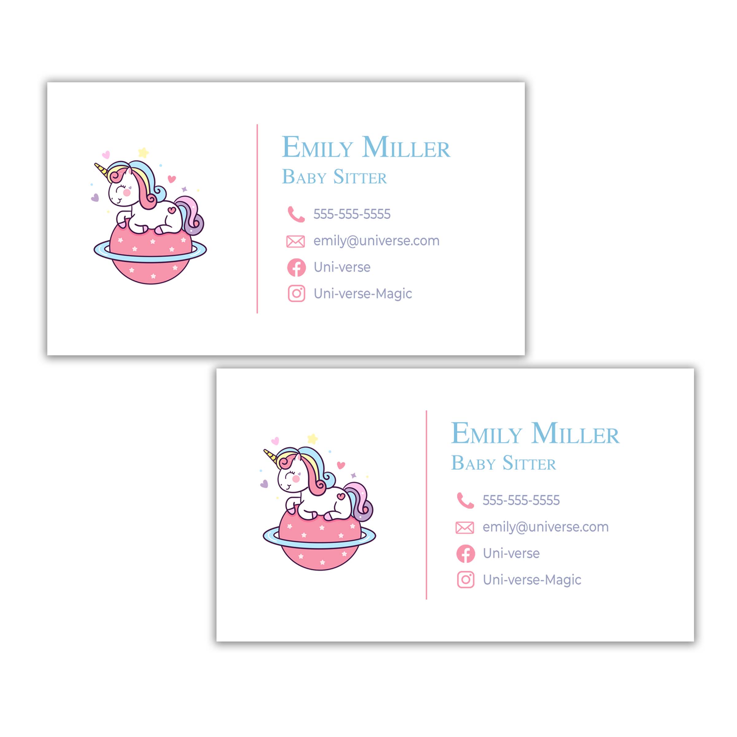 Unicorn business card