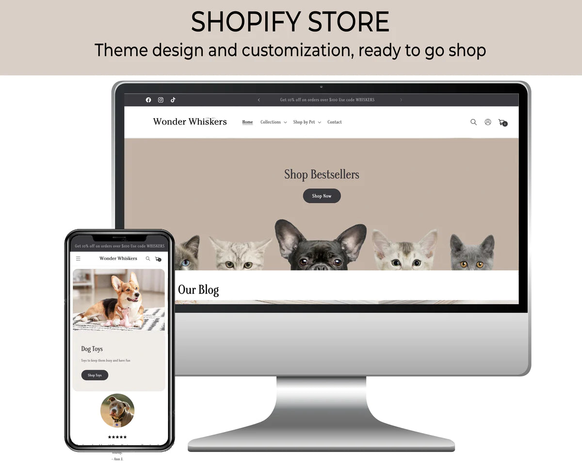 Pet shop website template