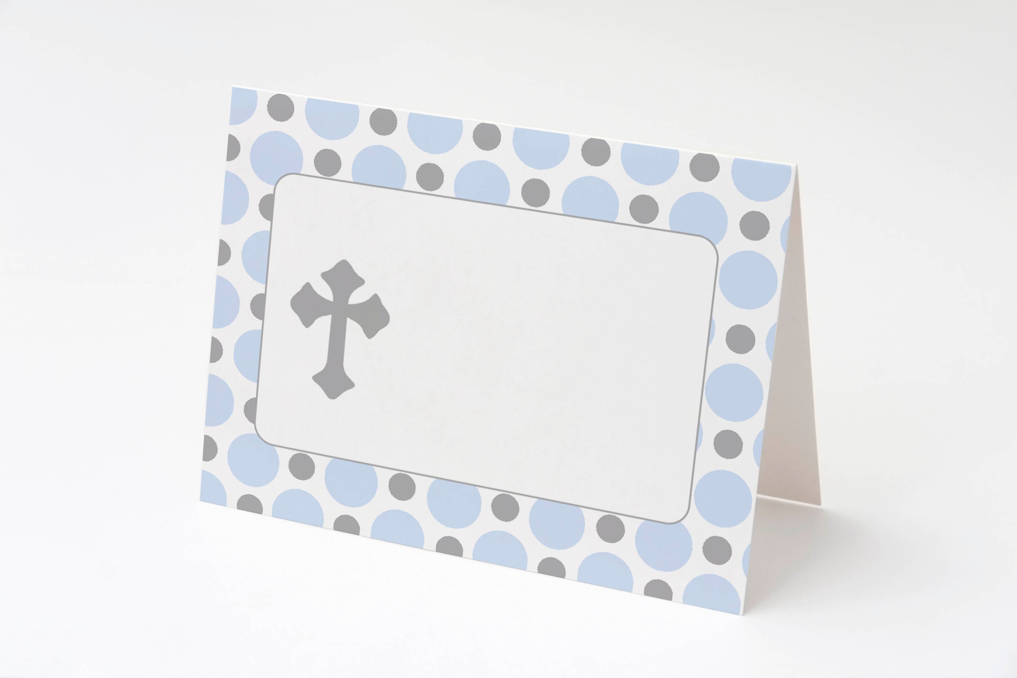 Boy Christening Baptism Communion Blank Card Printable