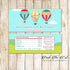 Candy Bar Wrappers Up And Away Hot Air Balloon Birthday Printable