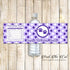 Pawty Paws Birthday Baby Shower Bottle Label Purple Printable