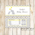 Elephant Candy Bar Label Baby Shower Yellow Silver Printable